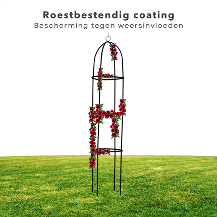 Cheqo® Metalen Klimrek voor Planten - Plantenklimrek - Klimplanten Ondersteuning - Duurzaam Metaal