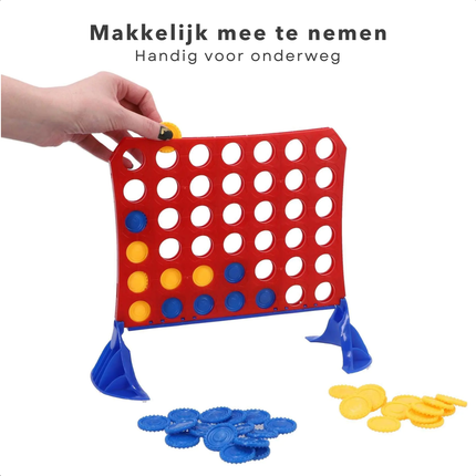 Cheqo® Vier op een Rij Spel - 4 Op Een Rij - Reisspel - Tactisch Bordspel voor Kinderen - Educatief Speelgoed 5 Jaar