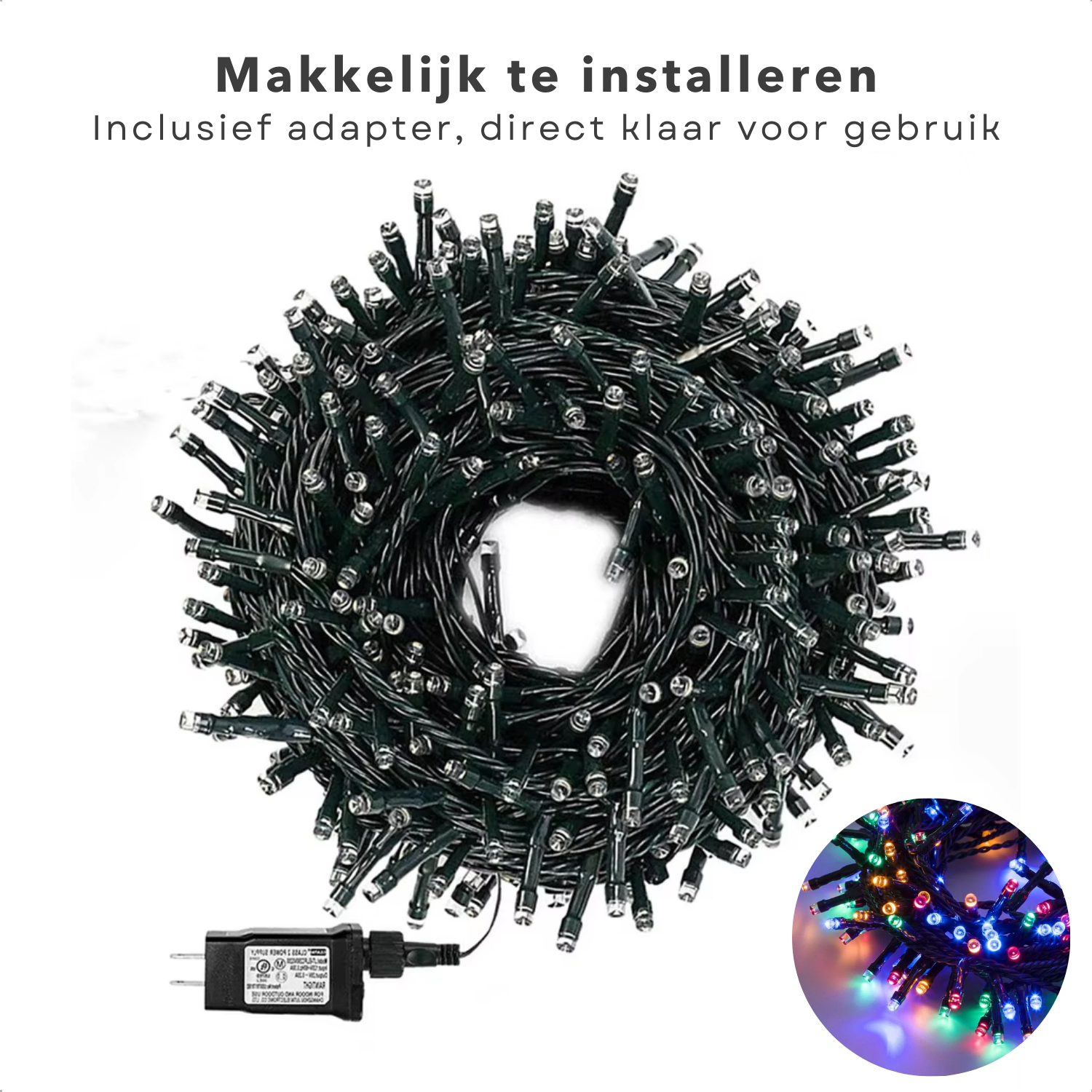 30 m led-lichtketting voor buiten, stroom met afstandsbediening 30 m led-lichtketting voor buiten, stroom met afstandsbediening