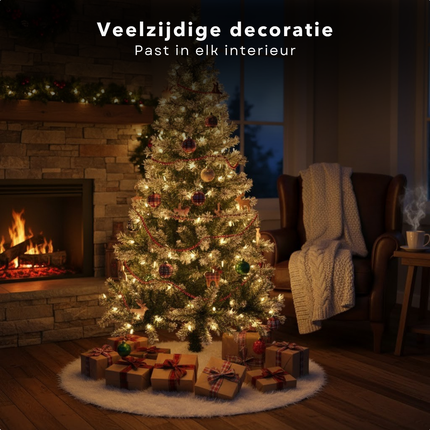 Cheqo® Kunstkerstboom 120 cm - Compacte Kunstkerstboom - Kerstboom Met Standaard - Groene Kunstkerstboom - Herbruikbare Kunstboom - Kerstdecoratie Voor Binnen - Volle Uitstraling - Eenvoudig Te Monteren - Stabiele Opstelling
