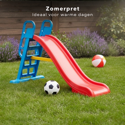 Cheqo® Waterglijbaan - Water Glijbaan - Glijbaan Met Wateraansluiting - Glijbaan Met Water - Glijbaan Voor Buiten - Buitenglijbaan - Kinder Glijbaan - Glijbaan Peuter