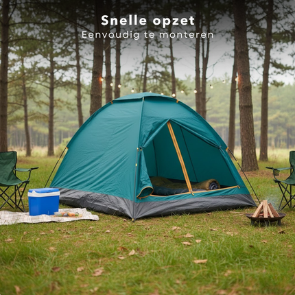 Cheqo® 2 Persoons Tent - Koepeltent 2 Persoons - Monodome Tent - Festivaltent 2 Persoons - Kampeertent 2 Persoons - Outdoor Tent 2 Persoons - Camping Tent 2 Persoons