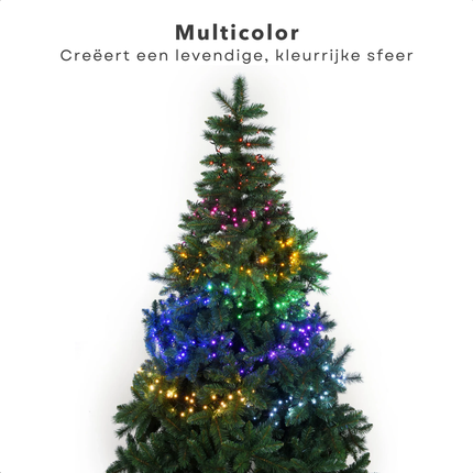 Cheqo® Clusterverlichting Multicolor - Kerstboomverlichting - Kerstlampjes - Kerstverlichting - 8M - 400 LED - Waterdicht voor Binnen en Buiten
