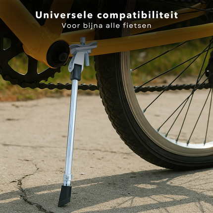 Cheqo® Fietsstandaard Aluminium - Verstelbaar - Fiets Standaard - Zijstandaard - Lichtgewicht