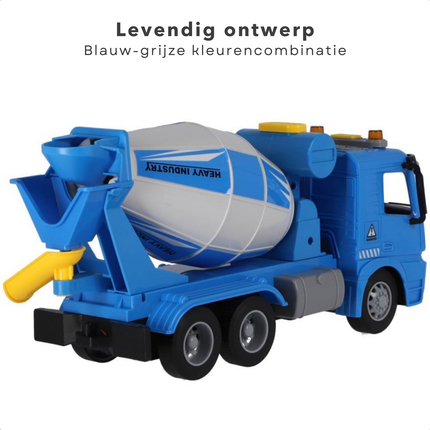 Cheqo® Betonwagen Speelgoed - Betonmixer Speelgoed Truck - Licht en Geluid - Kunststof