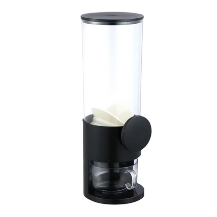 Cheqo® Cornflakes Dispenser - Rijst Dispenser - Food Dispenser - Droog Voedsel Opslag - Bewaardoos - Voorraaddoos - Kunststof - Zwart