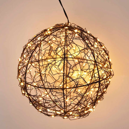 Verlichte Decoratiebal - 18 Cm - 200 Led - Extra Warm Wit