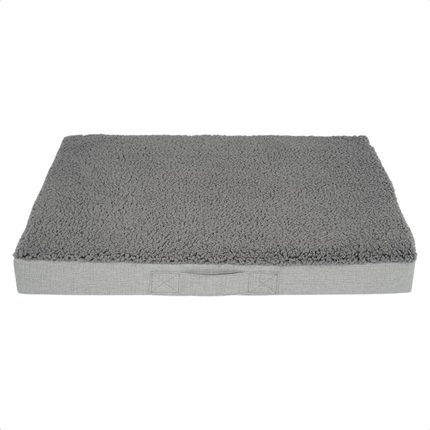 Cheqo® Orthopedisch Hondenkussen - Benchkussen - Hondenbed - Hondenmand - 72x50 cm - Lichtgrijs - Antislip