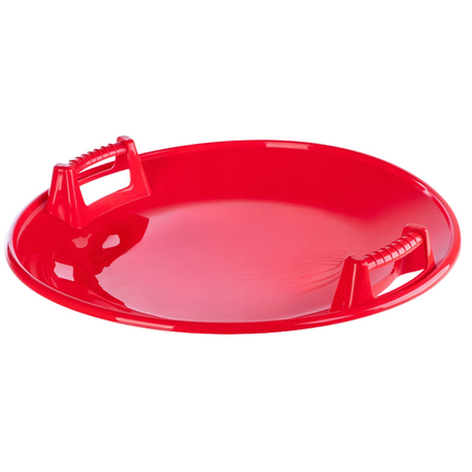 Cheqo® Ronde Slee - Sneeuwslee - Snelle Slee - Slede - Glijschotel - Kinderslee - Rood met Grepen