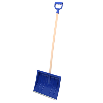 Cheqo® Sneeuwschuiver - Sneeuwruimer - Sneeuwschep - Blauw Kunststof met Aluminium - Stabiele Greep