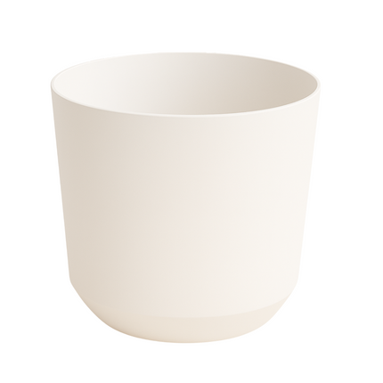 Cheqo® Bloempot Wit - Witte Plantenpot - Plantenbak - Kunststof 20x18 cm - Voor Binnen en Buiten - Ideaal voor Balkon