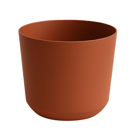 Cheqo® Bloempot Bruin - Bruine Plantenpot - Plantenbak - Kunststof 20x18 cm - Voor Binnen en Buiten - Ideaal voor Balkon