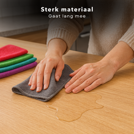 Cheqo® Microvezeldoeken - Microvezeldoekjes - Schoonmaakdoeken - 10 Stuks Microvezeldoeken - Poetsdoeken Microvezel - Huishoudelijke Doekjes - Herbruikbare Schoonmaakdoeken - Microvezeldoek Set