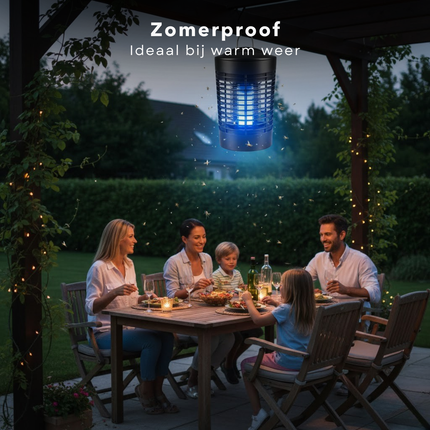 Cheqo® Vliegenlamp - Insectenlamp - Insectendoder - Insectenkiller - Elektrische Vliegenlamp - Elektrische Insectendoder - Muggenlamp - Muggenvanger - Vliegenvanger - Elektrische Vliegenvanger - UV Vliegenlamp