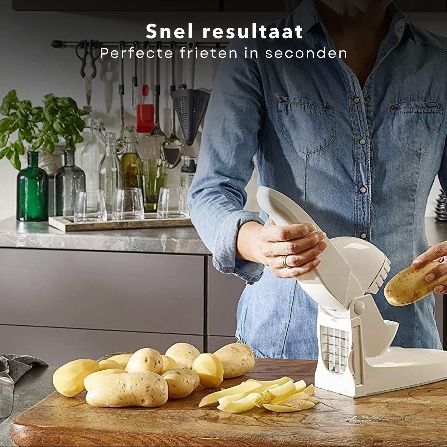 Frieten Slicer – robuuste aardappelsnijder, aardappelsnijder voor friet, professionele aardappelsnijder, voedselhakmolen voor aardappelfrites van ABS, hakmolenset Frieten Slicer – robuuste aardappelsnijder, aardappelsnijder voor friet, professionele aardappelsnijder, voedselhakmolen voor aardappelfrites van ABS, hakmolenset