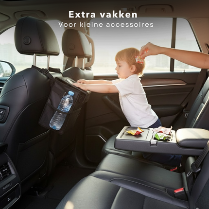 Cheqo® Auto Afvalbakje - Waterdichte Prullenbak - Auto Prullenbak - Opvouwbaar Afvalbakje - Draagbare Vuilnisbak - Verstelbare Riem - Rubberen Deksel - Geurvrije Prullenbak - Extra Opbergvakken - Klittenband Sluiting