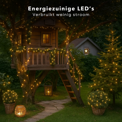 Cheqo® Kerstlampjes - Kerstverlichting - Kerstboomverlichting - Warm Wit Licht - Dimbaar - Binnen En Buiten - 13,5 Meter - 180 Led Lampjes - Timer Functie - Sfeervolle Verlichting - Buitenverlichting - Kerst Verlichting