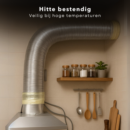 Cheqo® Luchtafvoerslang Aluminium - 120 Mm Diameter - 1,5 Meter Lengte - Lucht Afvoer Slang - Ventilatie Slang