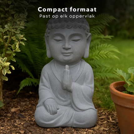 Cheqo® Boeddha Beeld - Buddha Tuinbeeld - Zittend Tuinbeeld - Ornament - Boeddha Hoofd