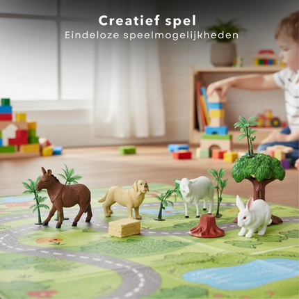 Cheqo® Boerderijdieren Set - Boerderijdieren Speelgoed - Boerderij Dieren Set - Boerderij Dieren Speelgoed - Speelgoed Boerderijdieren - Dieren Speelset - Boerderij Speelset - Boerderij Speelgoed Set - Boerderijdieren Figuren