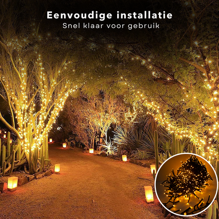 Cheqo® Kerstverlichting - Kerstboomverlichting - Kerstlampjes - 24 LED - 1.8M - Voor Binnen en Buiten - Timer - Veelkleurig - 8 Lichtfuncties - Op Batterijen - Extra Warm Wit - Gekleurde Kerstverlichting - Sfeerverlichting - Feestverlichting Kerstboomverlichting