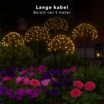 Cheqo® Led Boom 100 Cm - Kerstboom 240 Led’s - Warm Wit Verlichting - Ledboom - Tuinsteker - Grondspies - Flexibel Takjes - Buigbare Takken - Spatwaterdicht - IP44 Adapter - Energiezuinig - Buitenverlichting