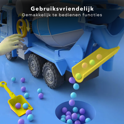 Cheqo® Betonwagen Speelgoed - Betonmixer Speelgoed Truck - Licht en Geluid - Kunststof