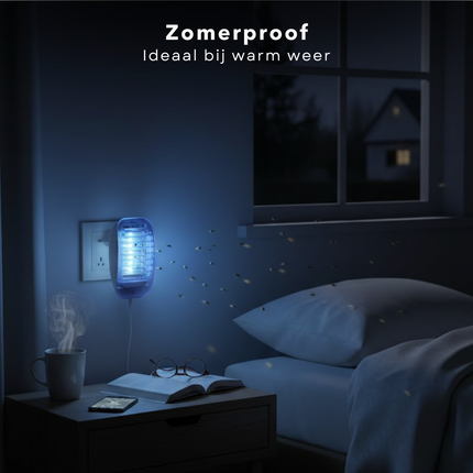 Cheqo® Insectenkiller - Insectendoder - Insectenlamp - Vliegenlamp - Vliegenvanger Elektrisch - Muggenlamp - Muggenvanger - Muggenstekker - Insectenverdelger - Elektrische Insectendoder - UV Insectenlamp