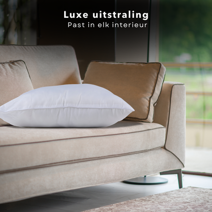 Cheqo® Microvezel Kussen 60x60 - Comfortabel Hoofdkussen - Zacht en Ondersteunend