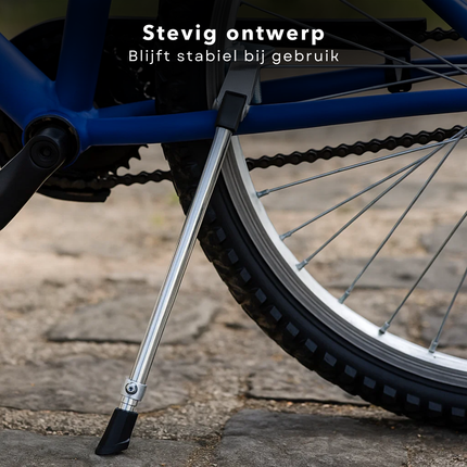 Cheqo® Fietsstandaard Aluminium - Verstelbaar - Fiets Standaard - Zijstandaard - Lichtgewicht