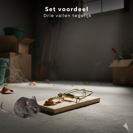 Cheqo® Muizenval - Muizenvallen - Muizenklem - Muizenklemmen - Muizenval Binnen - Muizenval Buiten - Muizenvallen Binnen - Muizenvallen Buiten - Muizen Bestrijden - Mouse Trap - Muizenval Set - Muizenvallen Set
