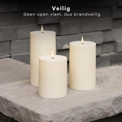 Cheqo® LED Kaarsenset - Led Kaarsen met Afstandsbediening - Dinerkaars - Waxinelicht - Led Kaars met Flikkerende Vlam - Beweegbare Vlam - 9-Delig Met Afstandsbediening - Ivoor Wax