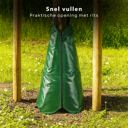 Cheqo® Waterzak Boom Irrigatie - 75 Liter - Kunststof - Irrigatiesysteem voor Bomen - Met Ritssluiting