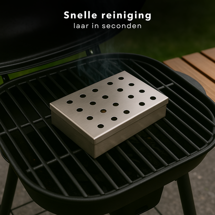 Cheqo® BBQ Rookbox RVS - Smoker Box - Perfect voor BBQ - Rookdoos - Smokerbox - Barbecue