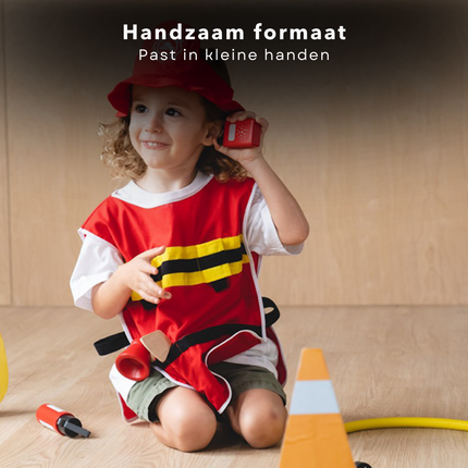Cheqo® Brandweer Speelgoed Set - Brandweerman Set - 7-Delig - Educatief Speelgoed voor Kinderen - Inclusief Accessoires