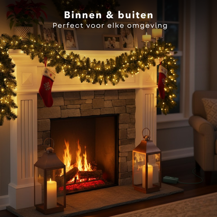 Cheqo® Kerstverlichting Binnen En Buiten - 540 LED Lampjes - Warme LED Verlichting - Energiezuinige Kerstverlichting - IP44 Kerstlampjes - 11,5 Meter Lichtslinger - Feestelijke Sfeer Verlichting - Duurzame Kerstboomverlichting