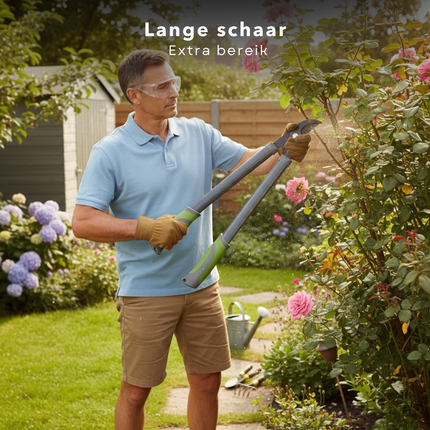 Cheqo® Snoeischaar - Tuinsnoeischaar - Takkenschaar - Tuinschaar - Snoeischaar Tuin - Snoeischaar Takken - Snoeischaar Struiken - Snoeischaar Heg - Snoeischaar Groen