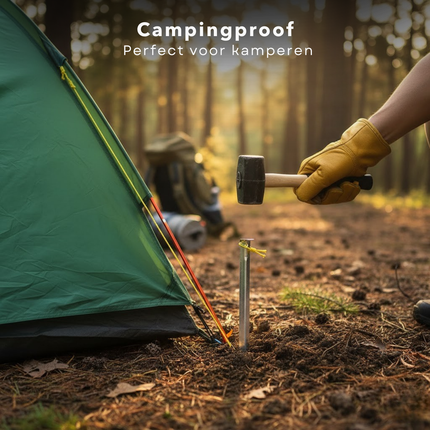 Cheqo® Tentharingen - Tentharingen Set - Tentharingen 20 Stuks - Grondpennen - Grondpennen Tent - Grondpennen Set - Tentpennen - Tentpennen Set - Tent Haringen - Grondharingen - Spijkerharingen