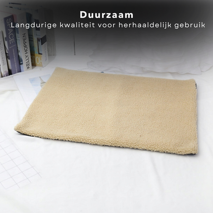 Cheqo® Luxe Hondenkussen - Voor Huisdieren - Natuurlijke Warmtebron - Isolerend - 66 x 48 cm - Voor Hond & Kat - Warmtekussen - Hondenkussen - Hondenmat - Kattenmat - Warmtemat - Zacht & Comfortabel Hondenkussens