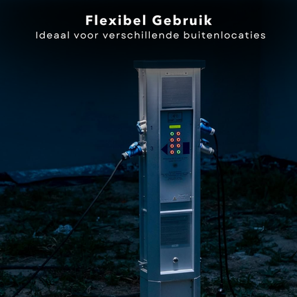 Cheqo® CEE Verloopstekker - Camping Verloop -  CEE Stekker - Adapter - 1.5m Randaarde Adapter - Spatwaterdicht voor Camping