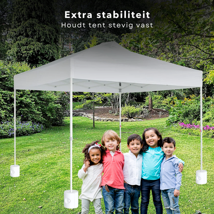 Cheqo® Gewicht voor Partytent en Paviljoen - Vulbare Voet voor Partytent - Weerbestendige Verzwaarde Basis - Kunststof