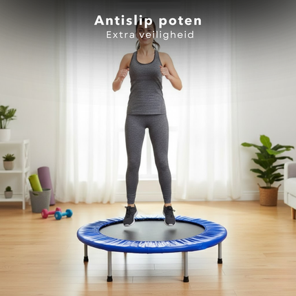 Cheqo® Fitness Trampoline - Mini Trampoline - Opvouwbare Trampoline - Opvouwbare Fitness Trampoline - Rebounder - Fitness Rebounder - Mini Trampoline Volwassenen - Fitness Trampoline Volwassenen - Mini Fitness Trampoline - Inklapbare Trampoline