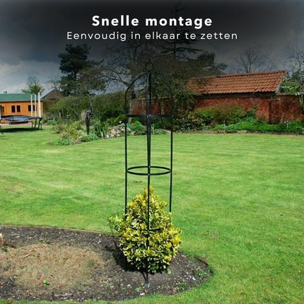 Cheqo® Metalen Klimrek voor Planten - Plantenklimrek - Klimplanten Ondersteuning - Duurzaam Metaal