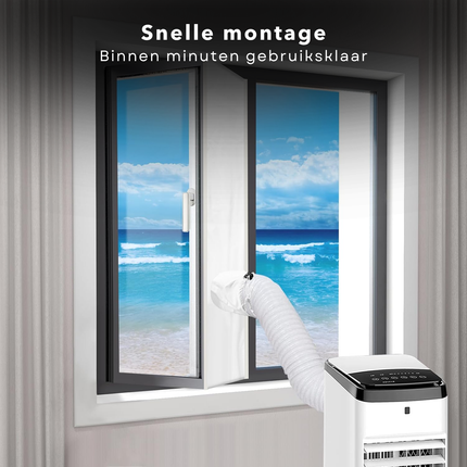 Cheqo® Airco Raam Afdichtingsset - Raamafdichtingskit voor Mobiele Airco - Universeel - Airco Raamafdichting Kit