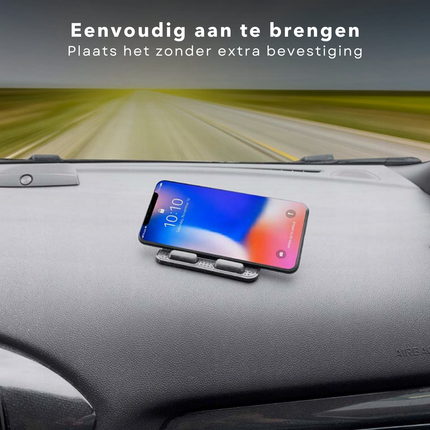 Cheqo® Telefoonhouder Auto Dashboard - Telefoon Houder - Antislip Gel Pad - Flexibel en Wasbaar - 20x10 cm