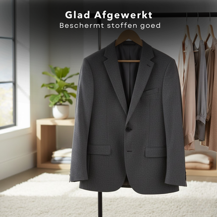 Cheqo® Houten Kledinghangers – Set van 6 – Gelakt Hout – Draaibare Metalen Haak – Geschikt voor Zware Kleding – Duurzaam & Klassiek Design – Ideaal voor Jassen en Colberts - Kleerhangers - Kleding Hangers - Kleerhanger Set