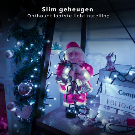 Cheqo® LED Kerstverlichting - Kerstlampjes - Kerstboomverlichting - Cluster - Clusterverlichting - 1500 LED's - 30M - Voor Binnen en Buiten - Timer & Geheugen