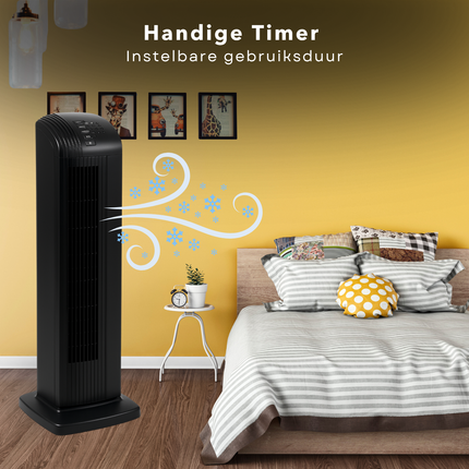Cheqo® Kolomventilator - Kolom Ventilator - Staande Ventilator - Fan - Airco Alternatief - Torenventilator - Stille Draaibare Ventilator met Timer en Afstandsbediening