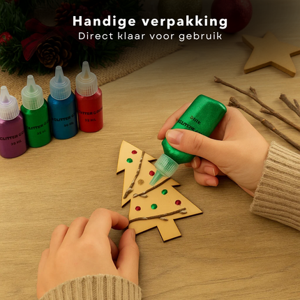 Cheqo® Lijm Parelmoer - Knutsel Lijm - Hobbylijm - Parelmoer Kleuren - Lijm Voor Knutselen - Decoratieve Lijm - Lijm Voor Hobby - Lijm Voor Creatief Gebruik - Hobbylijm