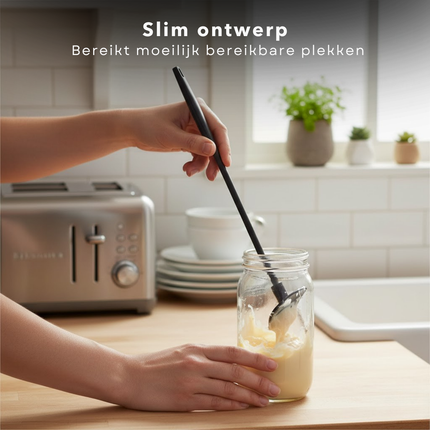 Cheqo® Flessenlikker - Flessenschraper - Pottenlikker - Pannenlikker - Flessentrekker - Flessen Schraper - Potten Schraper - Flessenschraper voor Flessen - Flessenschraper voor Potten